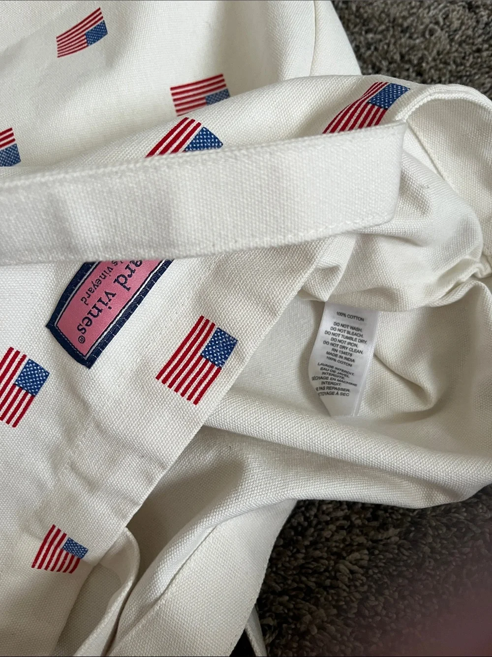 Vineyard Vines flag tote. Like new.